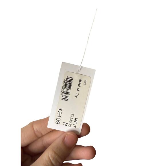 Mod rolled up white t shirt size medium - Picture 3 of 7